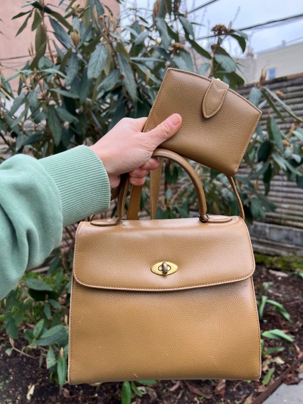 Vintage Coach Madison Bag, Matching Wallet, and 2 dust bags